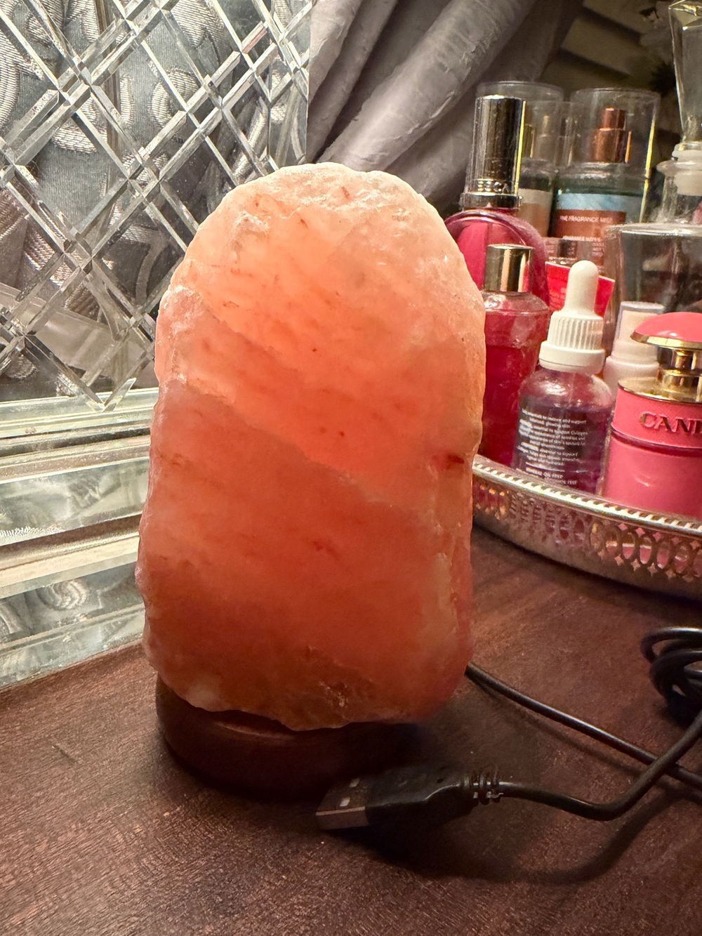 Himalayan Pink Salt Lamp,  changes colors. Only used a couple of times